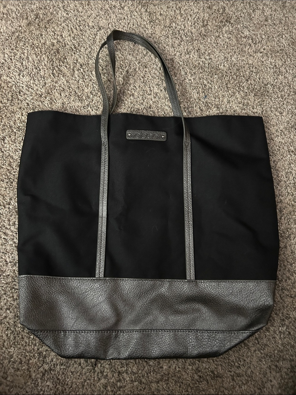 Abeo Black Tote with Pewter Trim